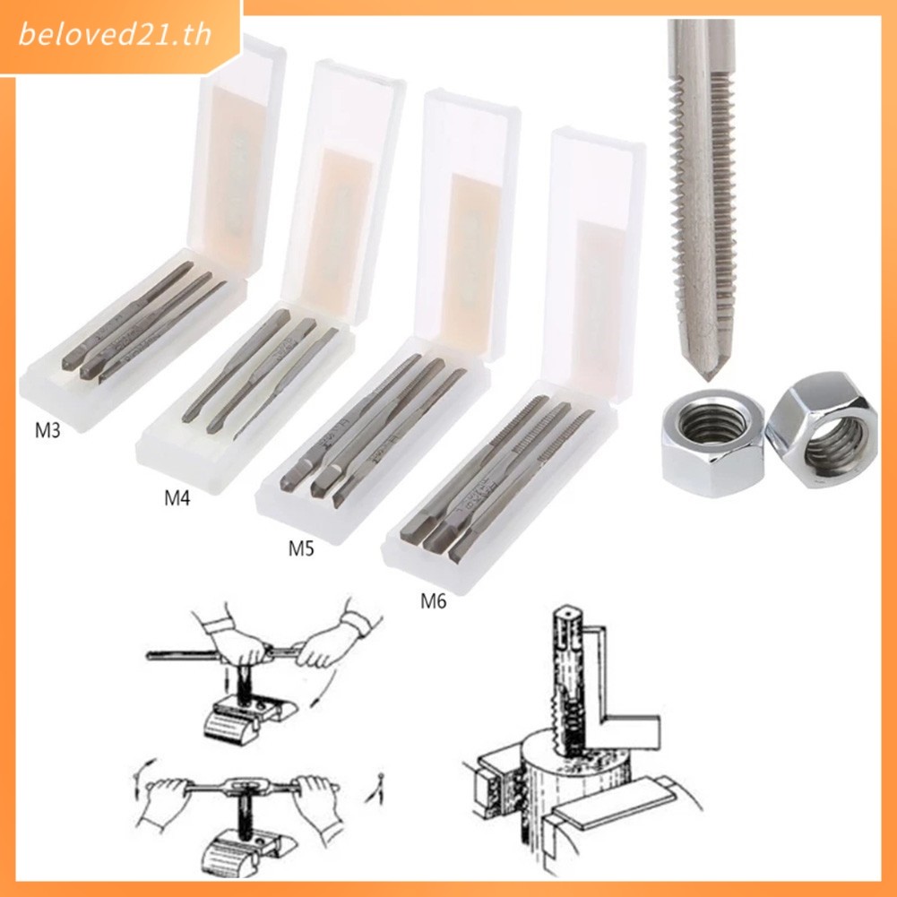 [Clearance sale]3 PC Hss Machine Hand Screw Thread Metric Tap Screw สําหรับก๊อกสําหรับ M3 M5 สําหรับ