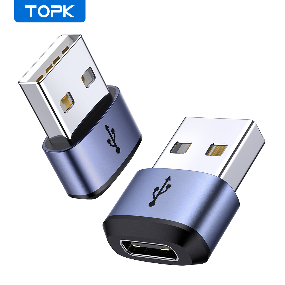 [Value Choice] TOPK AT13 อะแดปเตอร์เชื่อมต่อข้อมูล USB C เป็น USB ตัวผู้ ตัวเมีย (Type-C) เป็น USB 2