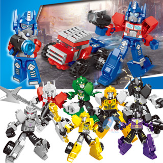 3 in 1 บล็อกตัวต่อ Transformers สร้างสรรค์ ของเล่นสําหรับเด็ก 8 ชิ้น