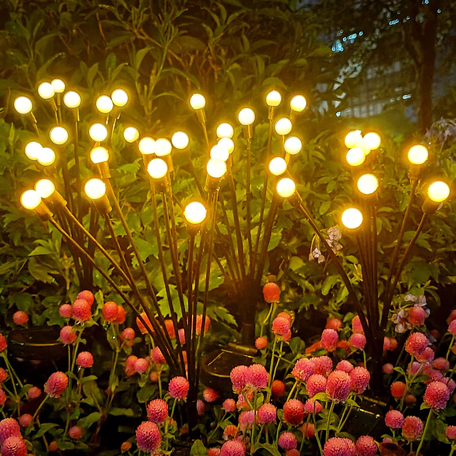 โคมไฟ LED 12 ดวง 10 ดวง พลังงานแสงอาทิตย์ กันน้ํา สําหรับตกแต่งสวนทางเดิน กลางแจ้ง
