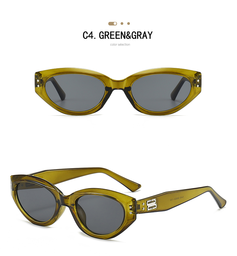 แว่นกันแดด Cat Eye UV400 Protection Rococo Spy Style สําหรับผู้หญิงผู้ชาย - รูปที่ 7