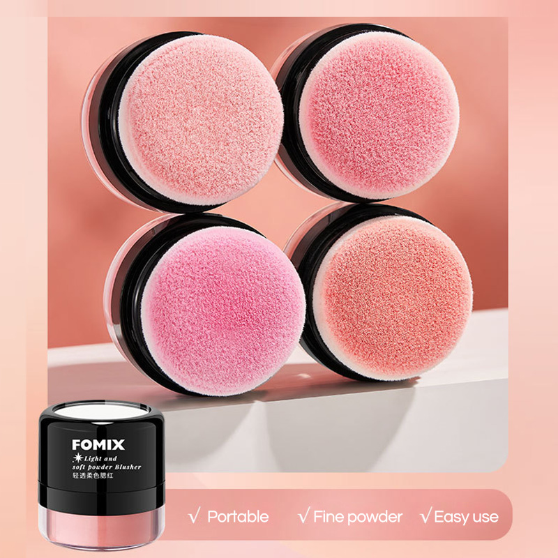 บลัชออนเห็ดพร้อมกระจกและพัฟ Silky Texture Blush Powder Conto