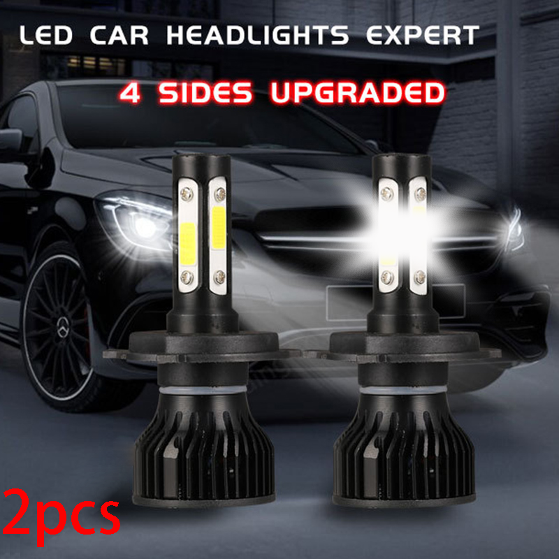 ชุดหลอดไฟรถยนต์ LED หลอดไฟหน้า H4 H7 H8 H11 9005 HB3 9006 HB4 H13 ใหม่ 2 ชิ้น