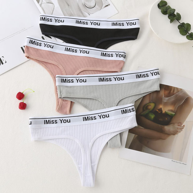 Cinvik ผู้หญิง G-String กางเกงเซ็กซี่ทอง Low-Rise ผู้หญิง String สุภาพสตรี Intimate กางเกงชั้นในผ้าฝ้ายชุดชั้นใน