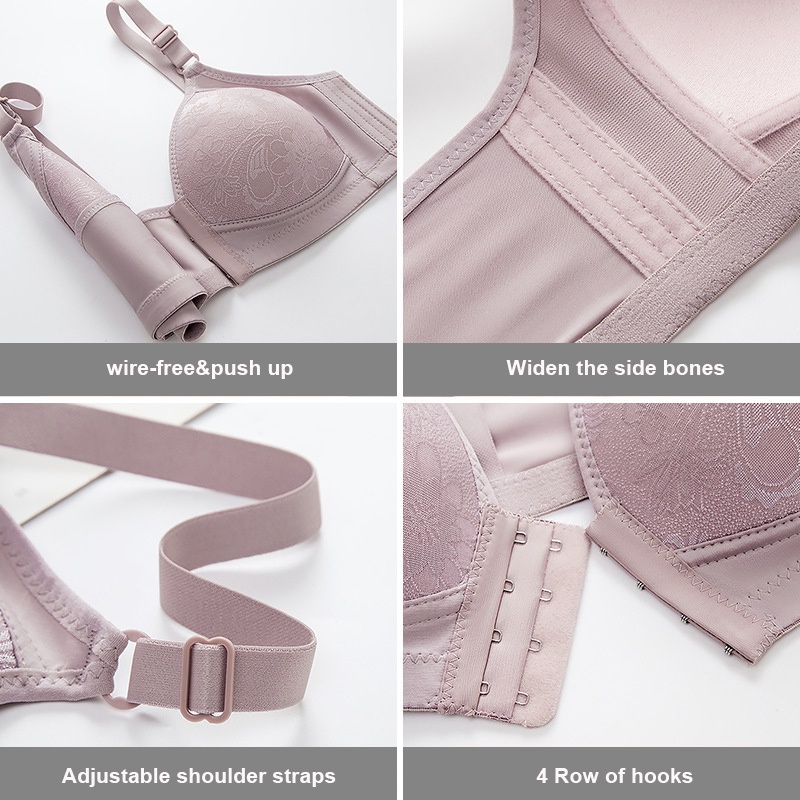 เสื้อชั้นในดันทรงด้านหน้า-Closure – ไร้สายไร้รอยต่อสําหรับผู้หญิง (36B-44C 5 สี) ราคา ถูกที่สุด ดีลบีเคเค แกลเลอรีภาพที่ 8