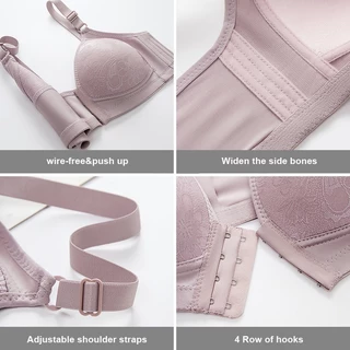 เสื้อชั้นในดันทรงด้านหน้า-Closure - ไร้สายไร้รอยต่อสําหรับผู้หญิง (36B-44C 5 สี)