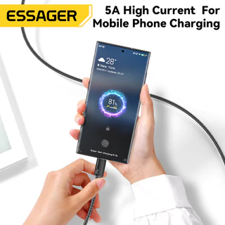 Essager สายชาร์จ Usb 2.0 100W 5A Type C 480Mbps สําหรับแล็ปท็อป Samsung Xiaomi IP