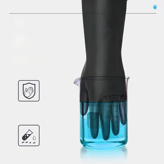 ถุงมือยางลาเท็กซ์ทนกรดสําหรับงานหนักถุงมือทํางานยางกันลื่นเพื่อความปลอดภัยทางเคมี