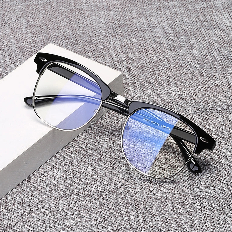 แว่นตาครึ่งกรอบวินเทจ - Rivet Detail & UV/ป้องกันรังสี
