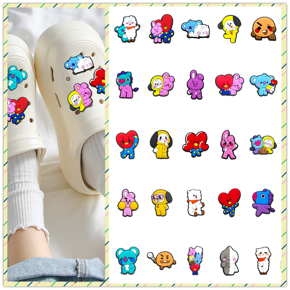 CROCS รองเท้าแตะ PVC ลายการ์ตูน BTS Series Jibz น่ารัก เหมาะกับงานปาร์ตี้ สําหรับเด็กผู้หญิง และผู้หญิง