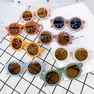 Vintage รอบแว่นตากันแดดเด็ก Shades สําหรับสาว UV400 ป้องกันเด็กคลาสสิกแว่นตาแฟชั่น Sun แว่นตาสําหรับเด็กหญิง