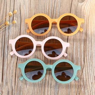 Vintage รอบแว่นตากันแดดเด็ก Shades สําหรับสาว UV400 ป้องกันเด็กคลาสสิกแว่นตาแฟชั่น Sun แว่นตาสําหรับเด็กหญิง