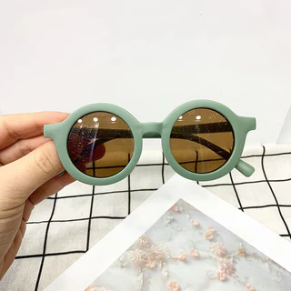Vintage รอบแว่นตากันแดดเด็ก Shades สําหรับสาว UV400 ป้องกันเด็กคลาสสิกแว่นตาแฟชั่น Sun แว่นตาสําหรับเด็กหญิง