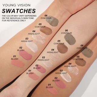 YOUNG VISION Cushion Contour Blush Highlight Stick 12ml-Multi-Colored Liquid Blush สําหรับแต่งหน้าหลายสี Choice Official Spring Renewal