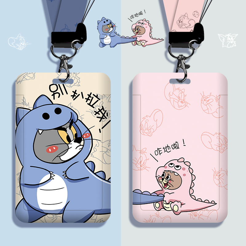 [ Shopee Choice ] Card Holder Student Card Holder Photocard Holder Ins Id Holder Idol Photocard Photo Card Cover Tom and Jerry Id Card Holder With Lanyard Lover Couple Card Holder