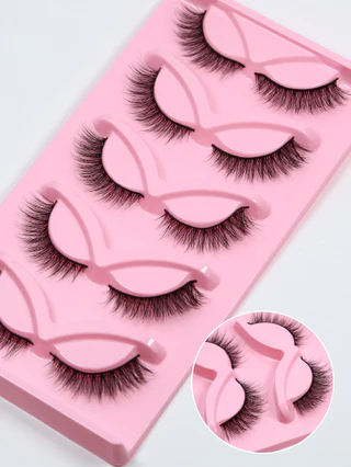 ขนตาปลอม 3D Cross Long, 5 คู่หนาแน่นธรรมชาติ Fluffy Eye Enhancing แต่งหน้า