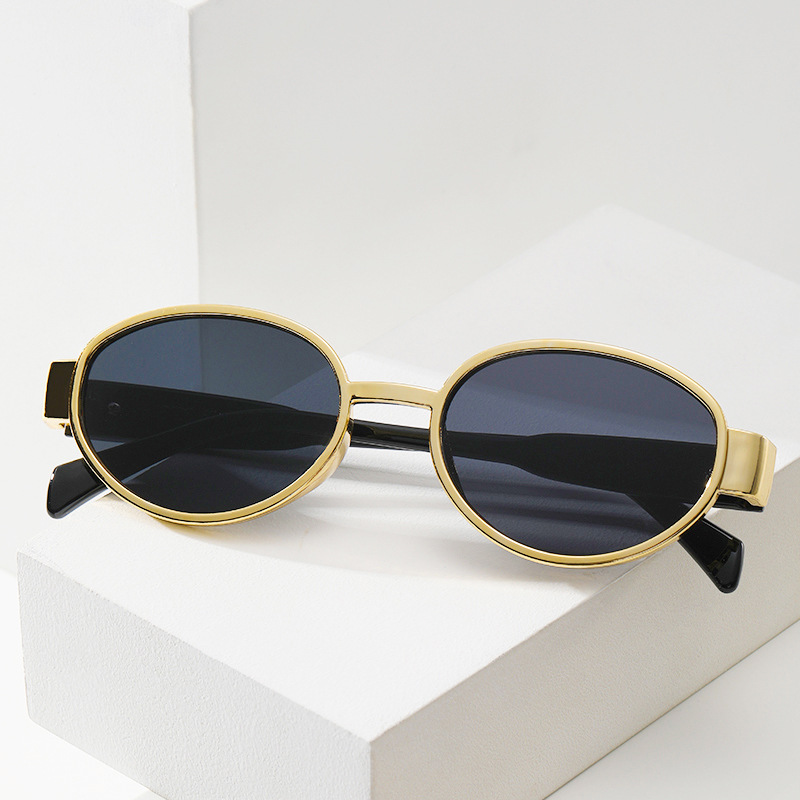 แว่นตากันแดดรูปไข่แฟชั่นสไตล์เกาหลีย้อนยุคอินเทรนด์ ไม่จํากัดเพศ ยูวี400 แว่นตาคลาสสิก - รูปที่ 5