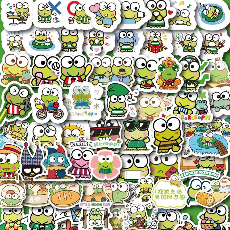 สติกเกอร์ ลายกบตาโตน่ารัก สําหรับตกแต่งสมุดภาพ คอมพิวเตอร์ Diy จํานวน 80 ชิ้น