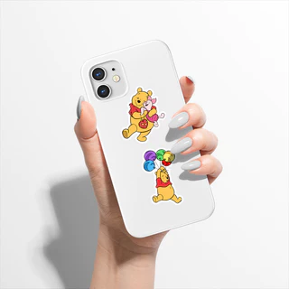 น่ารักวินนี่เดอะพูห์สติกเกอร์90ชิ้น ทําเอง คอมพิวเตอร์ วาชิ สติกเกอร์สมุดเครื่องเขียนนักเรียนศิลปะหัตถกรรมสติกเกอร์กันน้ํา