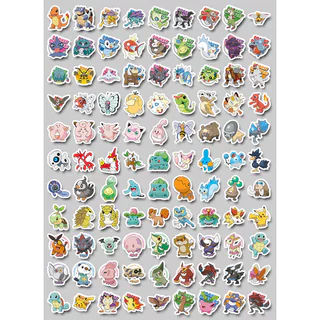 น่ารักอะนิเมะสัตว์สติกเกอร์ 100PCS สติกเกอร์กันน้ําไวนิล Decals สําหรับแล็ปท็อปโน้ตบุ๊ค DIY หัตถกรรม