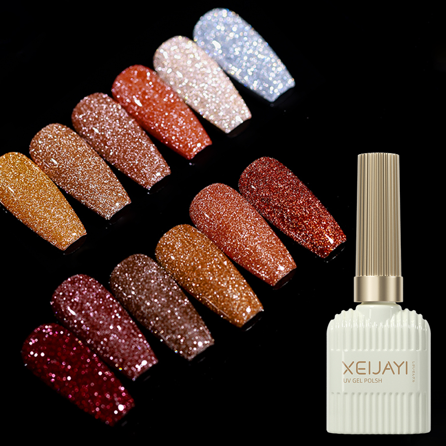 เจลทาเล็บ 15ml รุ่นใหม่ 1 ชิ้น จากคอลเลคชัน Maillard Diamonds ที่มีประกายฮาโลกราฟิก เหมาะสำหรับผู้เริ่มต้น!