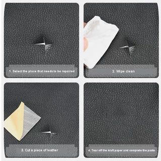หนังซ่อม Patch 2pcs 30x20 ซม.Self-Adhesive กันน้ํา Fix สําหรับโซฟาเฟอร์นิเจอร์สีดําสีขาวสีชมพูสีฟ้า Multi-สีปีใหม่ Home Refresh 2026
