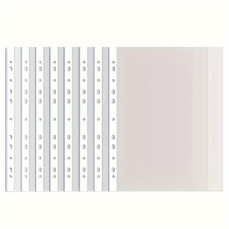 ถุงพลาสติกใส 11.89x9.2 นิ้ว 11 รู สําหรับแฟ้ม 2 3 4 ขนาด A4 100 แผ่น#防水收纳袋#办公资料整理袋- เคสป้องกันไฟล์ กันน้ํา!