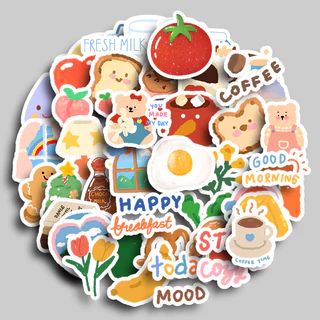 สติกเกอร์ ลายน่ารัก สําหรับตกแต่งสมุดภาพ คอมพิวเตอร์ Diy จํานวน 50 ชิ้น