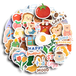 สติกเกอร์ ลายน่ารัก สําหรับตกแต่งสมุดภาพ คอมพิวเตอร์ Diy จํานวน 50 ชิ้น