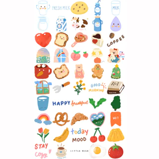 สติกเกอร์ ลายน่ารัก สําหรับตกแต่งสมุดภาพ คอมพิวเตอร์ Diy จํานวน 50 ชิ้น