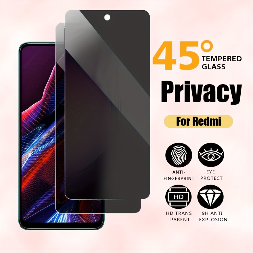 [2 ชิ้น] กระจกนิรภัยกันรอยหน้าจอ กันแอบมอง เป็นส่วนตัว สําหรับ Redmi 10 Note 12 11 10 10T 9 9S Pro Max 5G
