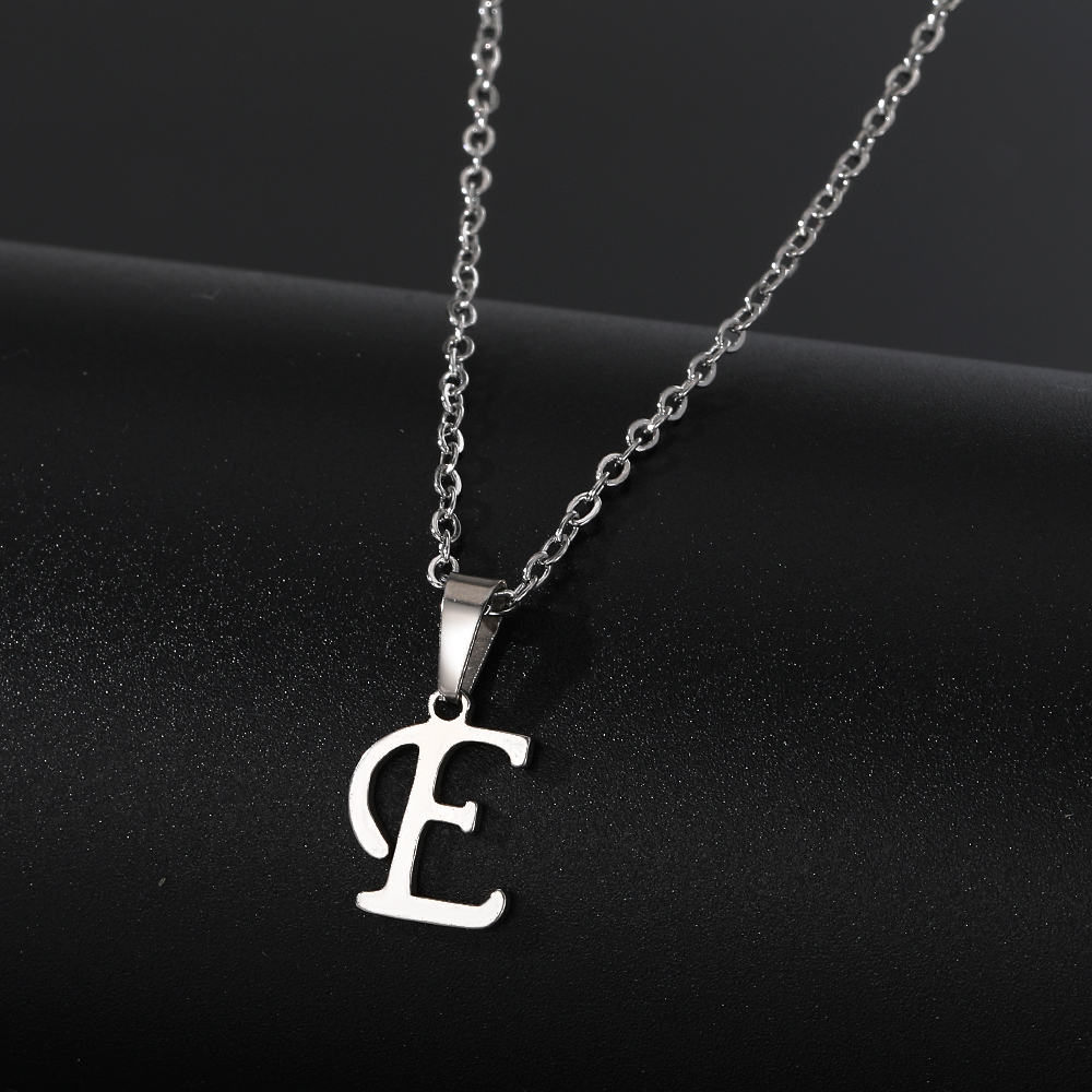 แฟชั่นใหม่สแตนเลสตัวอักษรจี้สร้อยคอขัดเค้นคอเครื่องประดับคู่ - รูปที่ 2