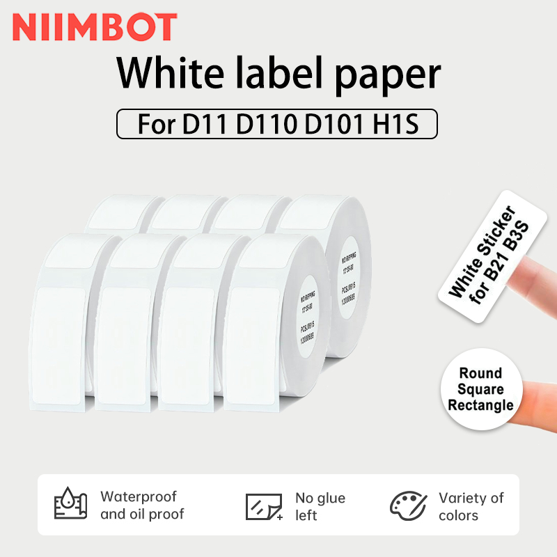 ซื้อ Niimbot สติกเกอร์ฉลากความร้อน สีขาว 12-15 มม. D11 D110 D101