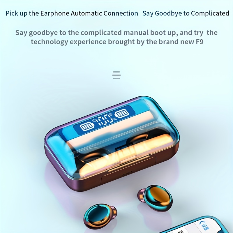 หูฟังบลูทูธไร้สาย TWS 5.3 ระบบสัมผัส เสียงเบส พร้อมไมโครโฟนในตัว กันน้ํา สําหรับเล่นกีฬา