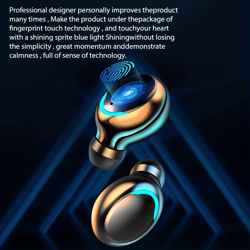 หูฟังบลูทูธไร้สาย TWS 5.3 ระบบสัมผัส เสียงเบส พร้อมไมโครโฟนในตัว กันน้ํา สําหรับเล่นกีฬา