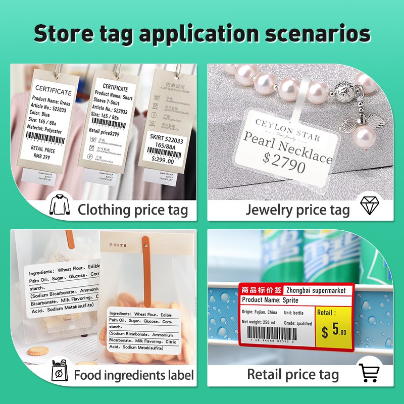 สติ๊กเกอร์ฉลากความร้อน 20-50 มม. - สําหรับการพิมพ์ราคาสินค้าและแท็กสินค้าคงคลัง - รูปที่ 3