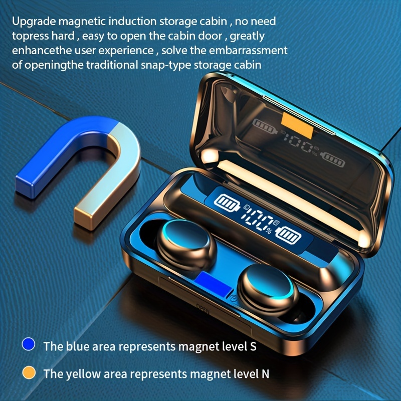 หูฟังบลูทูธไร้สาย TWS 5.3 ระบบสัมผัส เสียงเบส พร้อมไมโครโฟนในตัว กันน้ํา สําหรับเล่นกีฬา