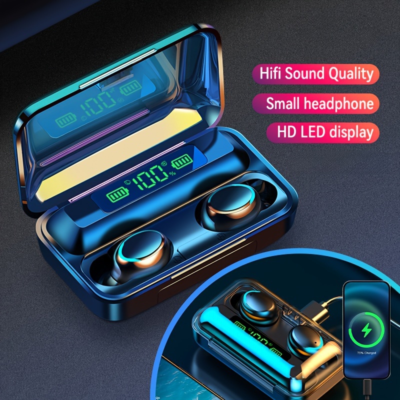 หูฟังบลูทูธไร้สาย TWS 5.3 ระบบสัมผัส เสียงเบส พร้อมไมโครโฟนในตัว กันน้ํา สําหรับเล่นกีฬา