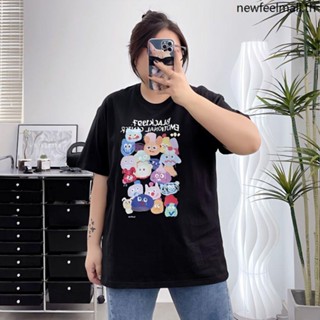 [2XL-6XL] เสื้อยืด โอเวอร์ไซซ์ ขนาดใหญ่ สําหรับผู้หญิง เสื้อผ้าฤดูใบไม้ผลิและฤดูร้อนใหม่การ์ตูนน่ารักพิมพ์สาวอวบอ้วนหลวมสบาย ๆ เสื้อยืดแขนสั้นขนาดใหญ่อินเทรนด์ เสื้อครอปสาวอวบ