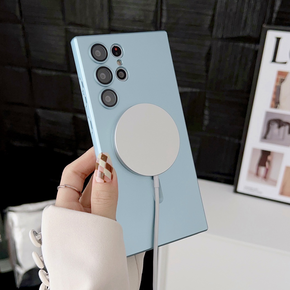 ป้องกันลายนิ้วมือกล้องป้องกันกรณีสําหรับ Samsung Galaxy หมายเหตุ 10 20 S21 S22 S23 S24 S25 S26 Plus Ultra กรณีซิลิโคนกันกระแทก S23 S24 S25 FE S25egde ฝาครอบไร้สายชาร์จสนับสนุน - รูปที่ 4