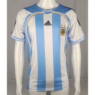 เสื้อกีฬาแขนสั้น ลายทีมชาติฟุตบอล RETRO 2006 Argentina