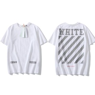 ฤดูร้อนใหม่ UF wong off white แขนสั้นเสื้อยืดข้อต่อรองเท้าคอกลมหลวมชายและหญิงที่มีแบรนด์อินเทรนด์เดียวกัน