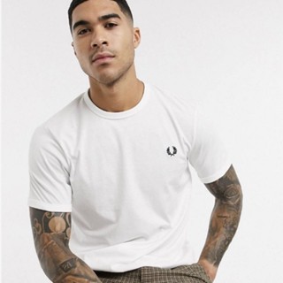 Fred PERRY เสื้อยืดลําลอง แขนสั้น คอกลม ผ้าฝ้าย ปักลาย แฟชั่นฤดูร้อน สําหรับผู้ชาย