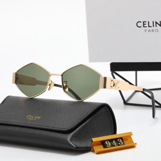 Celine แว่นตากันแดด ทรงไม่สมมาตร ระดับไฮเอนด์ ทรงตาแมว