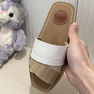 [พร้อมส่ง] Chloe รองเท้าแตะ ส้นแบน แต่งลูกไม้ สไตล์เรโทร เหมาะกับเดินชายหาด แฟชั่นสําหรับผู้หญิง