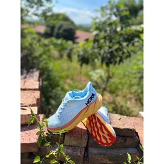 [พร้อมส่ง] Hoka ONE Clifton 8 รองเท้าผ้าใบ รองเท้าวิ่ง ดูดซับแรงกระแทก สีฟ้า สีเหลือง 2023