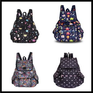 Lesportsac ใหม่ กระเป๋าเป้สะพายหลัง ผ้าไนล่อน ขนาดเล็ก กันน้ํา ขนาดใหญ่ 7839 7357 9808