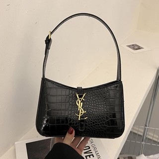 Ysl ใหม่ กระเป๋าสะพายไหล่ หนัง PU สีพื้น แฟชั่นสําหรับสตรี 2023