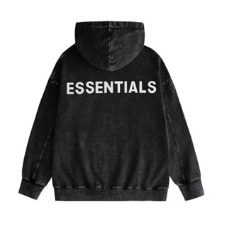 Essentials เสื้อกันหนาว พิมพ์ลายตัวอักษร สะท้อนแสง สไตล์คลาสสิก 380 กรัม