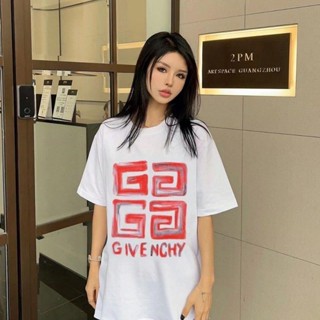 Givenchy เสื้อยืดแขนสั้น พิมพ์ลายตัวอักษร ระดับไฮเอนด์ แฟชั่นฤดูใบไม้ผลิ และฤดูร้อน สําหรับผู้ชาย และผู้หญิง